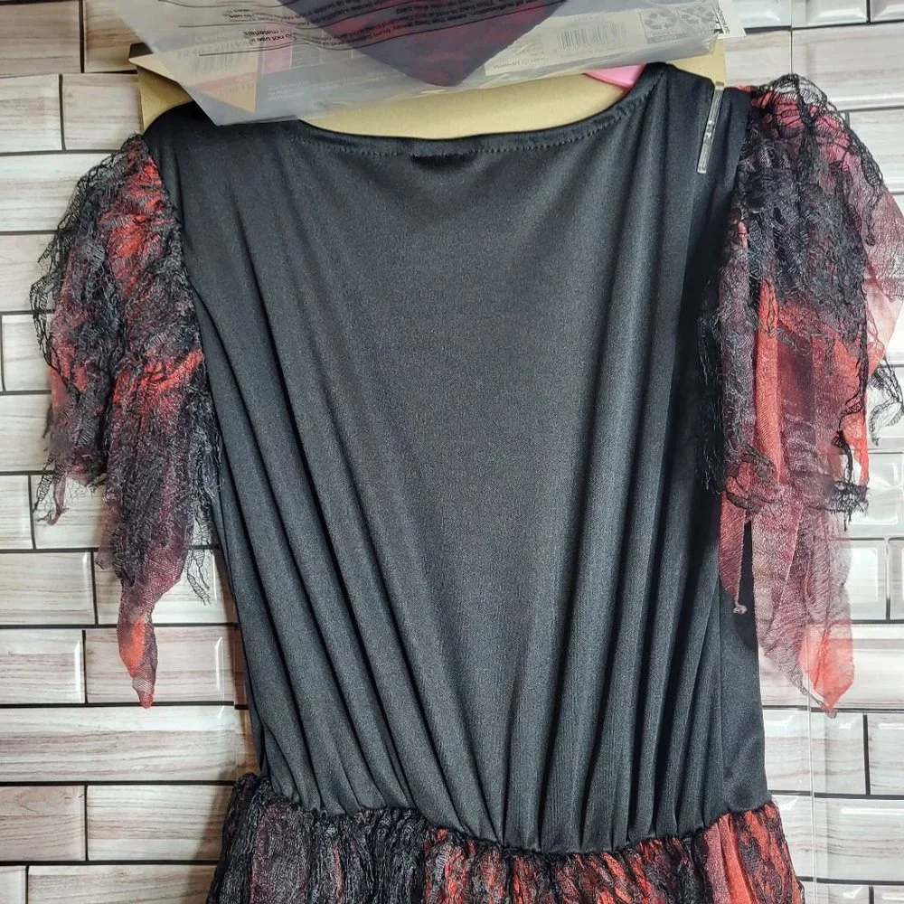 New Countessa Halloween Costume Girl's Size Large 10-12 Black Dress‎ Up Outfit